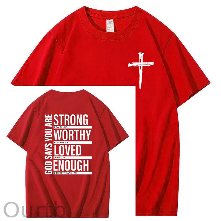 God Say You  Are Pattern  Print 100%Cotton T-Shirt