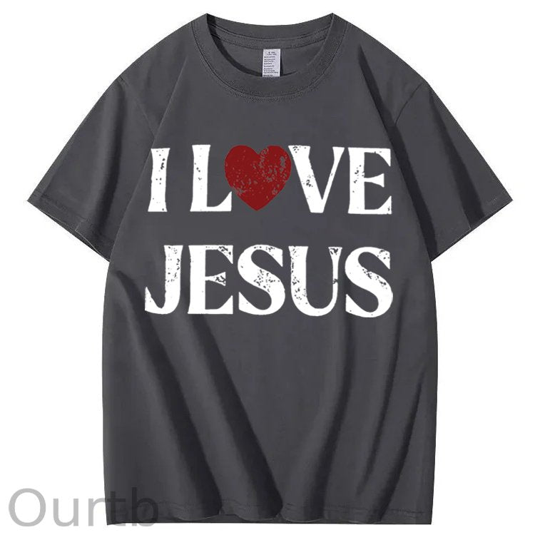 Vintage I Love Jesus 100% Cotton T-Shirt