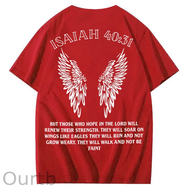 ISAIAH 40:31 Pattern 100&Cotton Print T-Shirt