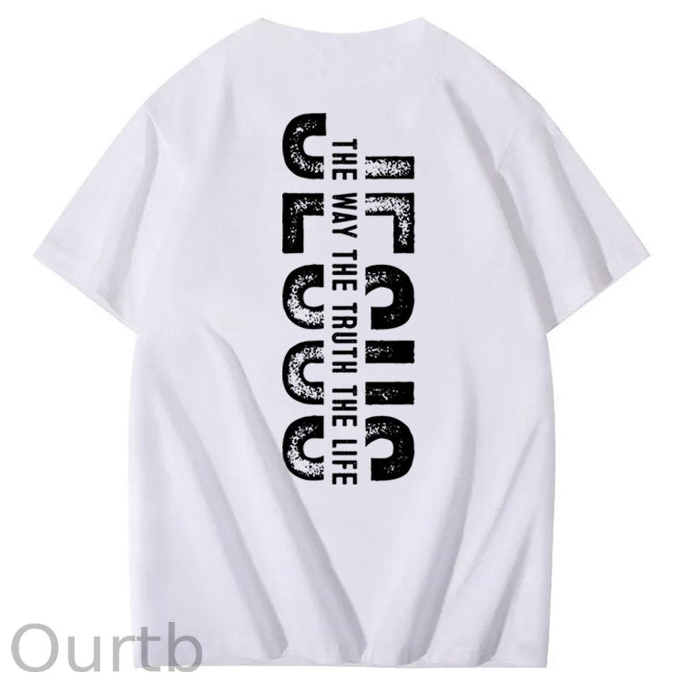 Faith Jesus The Way The Truth The Life 100% Cotton T-Shirt