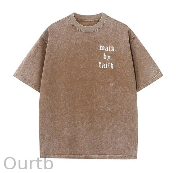 Jesus Pint Pattern Crew Neck T-Shirt