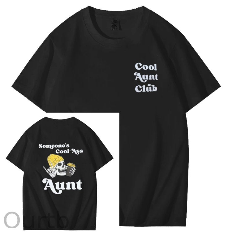 Cool Aunt Club Someone's Cool Aunt Christian God Faith Jesus Art Pattern Print T-Shirt