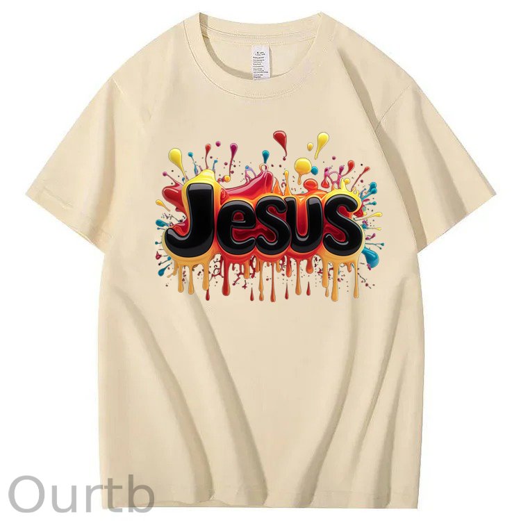 Jesus Geometric 100% Cotton T-Shirt