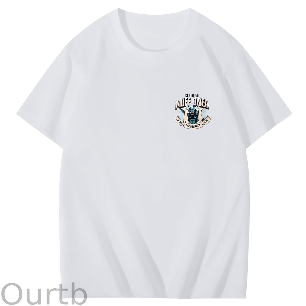 Certified Muff Diver Art Pattern Print T-Shirt