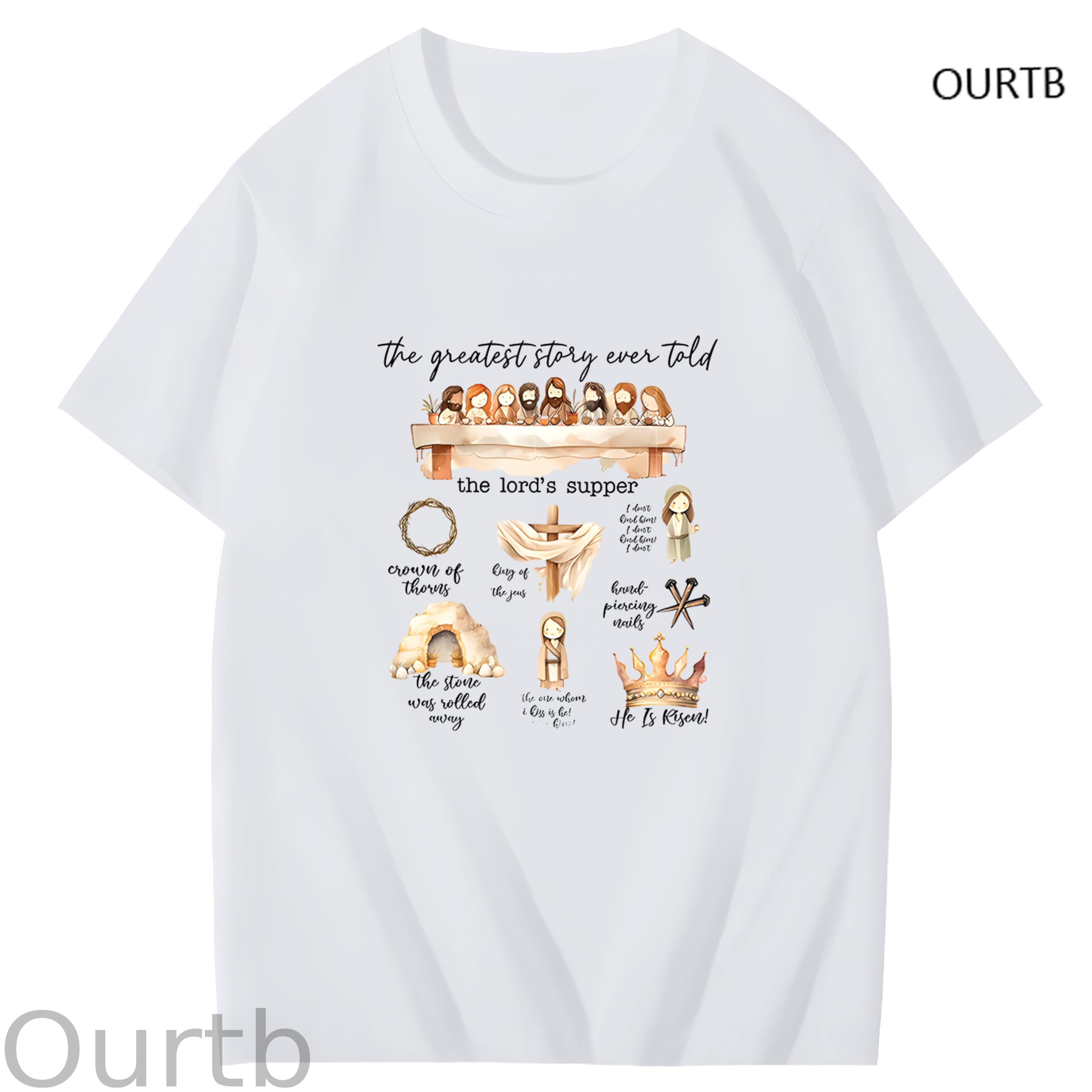 The Greatest Story Ever Told The Lord's Supper Art Pattern Print T-Shirt