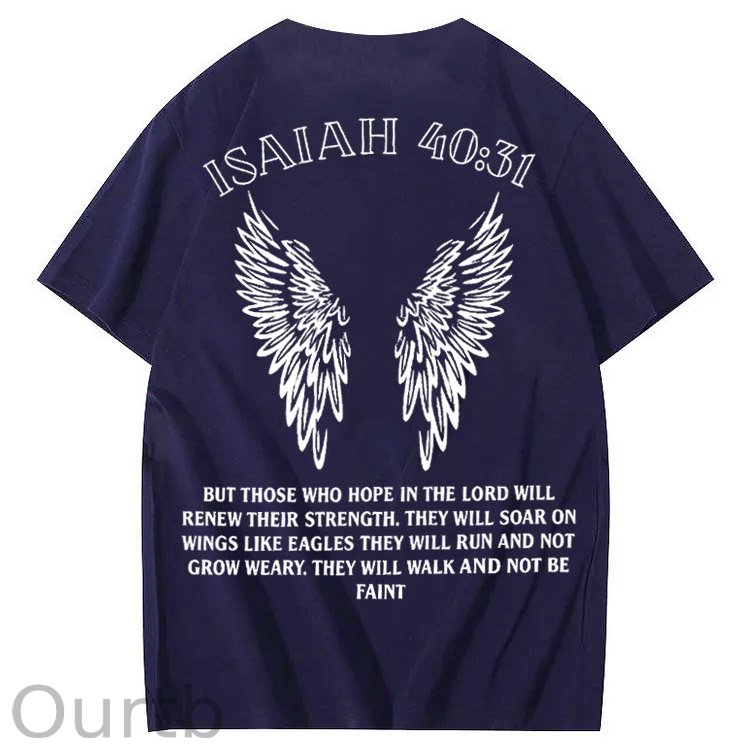 ISAIAH 40:31 Pattern 100&Cotton Print T-Shirt