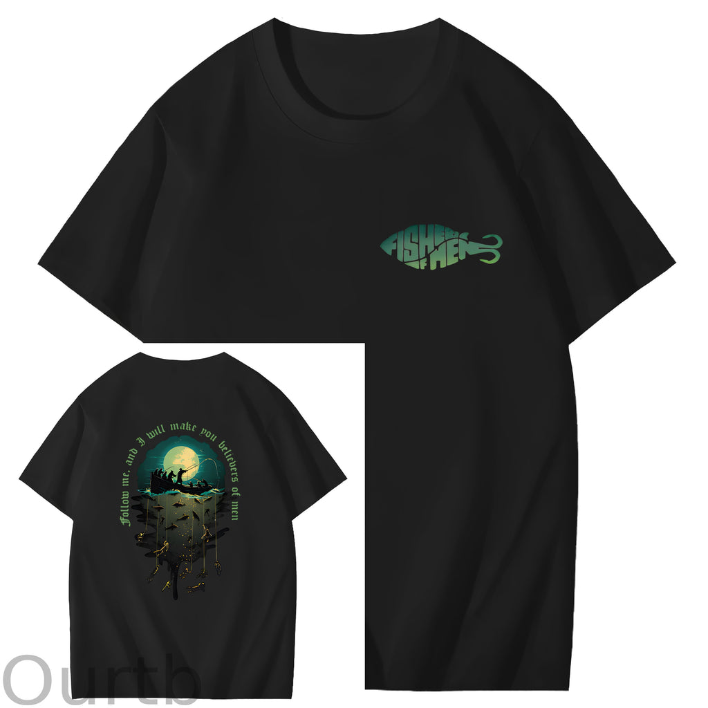 Follow Me And I Will Make You Believers Of Men Art Pattern Print T-Shirt