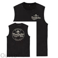 70th Anniversary Pattern Sleeveless Cotton Washed Printed Loose Vest