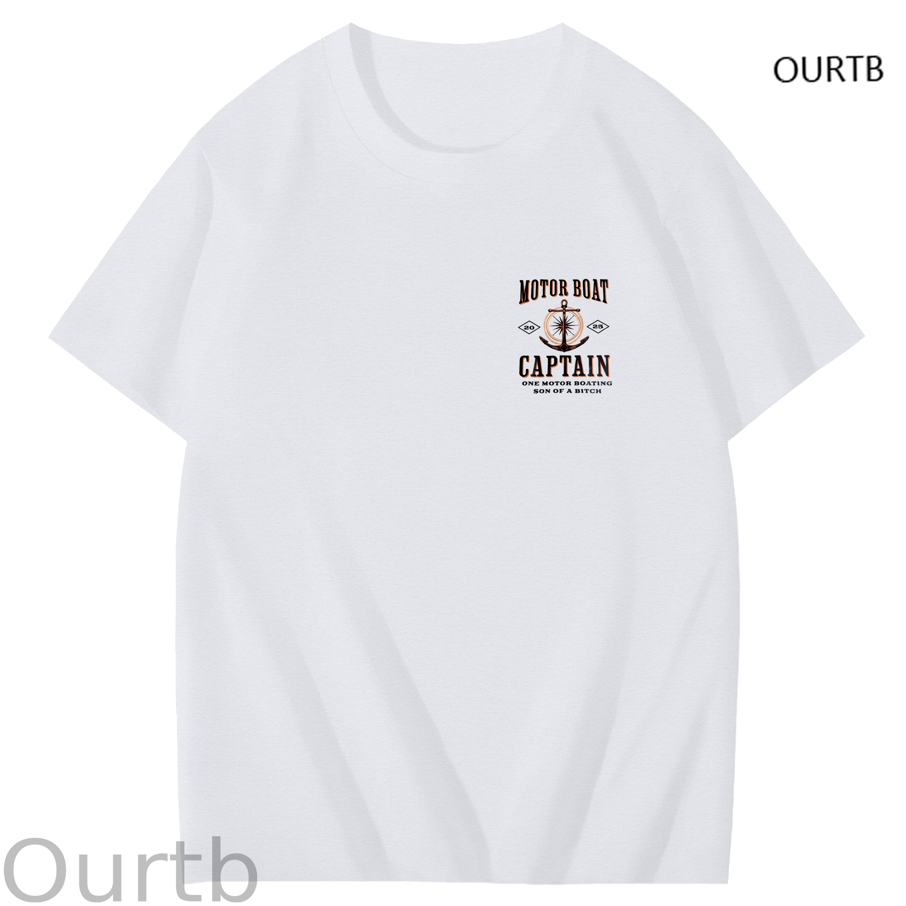 Moter Boat Captain One Motor Boating Son Of A Funny Art Pattern Print T-Shirt