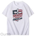 Jesus Lovin' America Pattern Print 100%Cotton T-Shirt