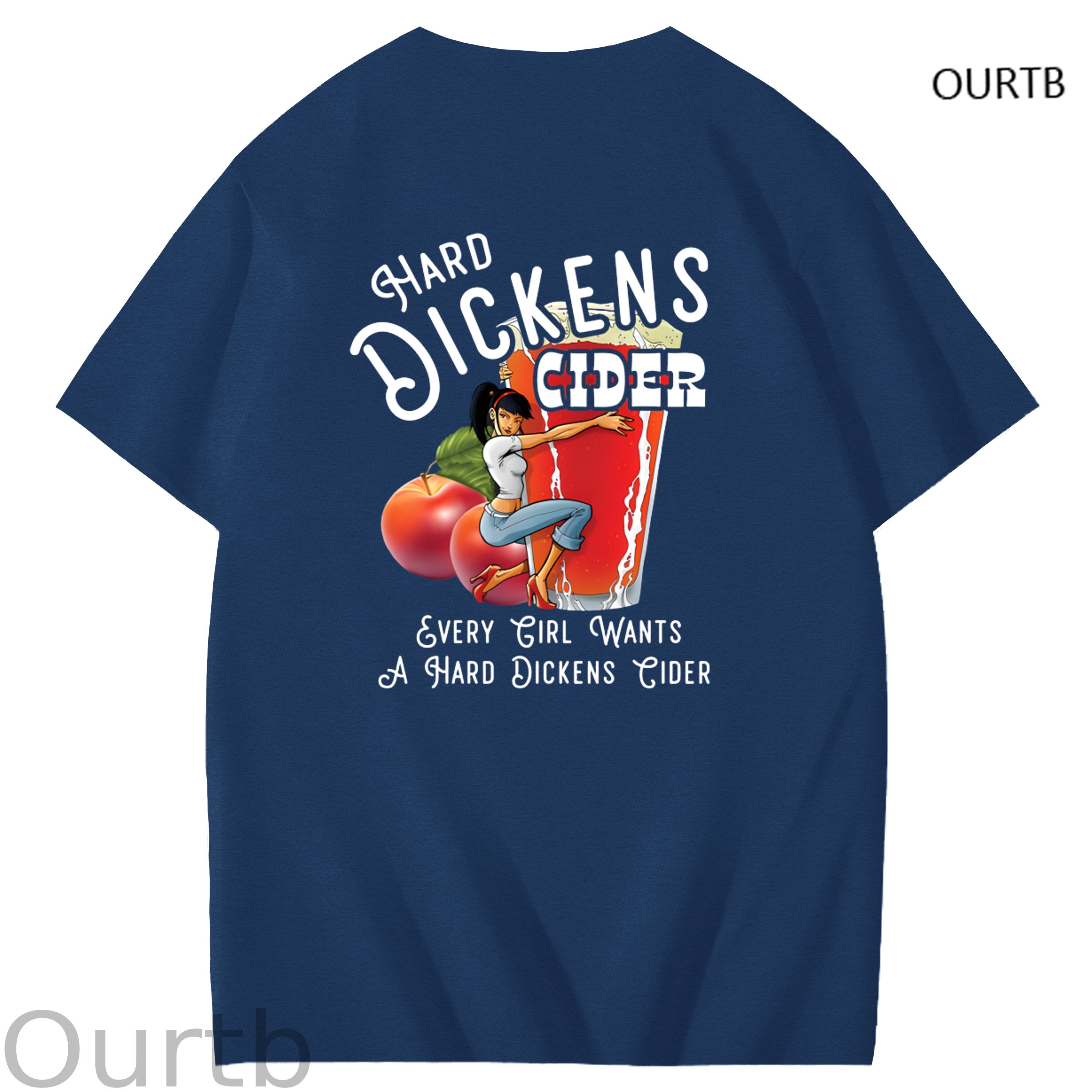 Hard Dickens Cider Every Girl Wants A Hard Dickens Cider Art Pattern Print T-Shirt