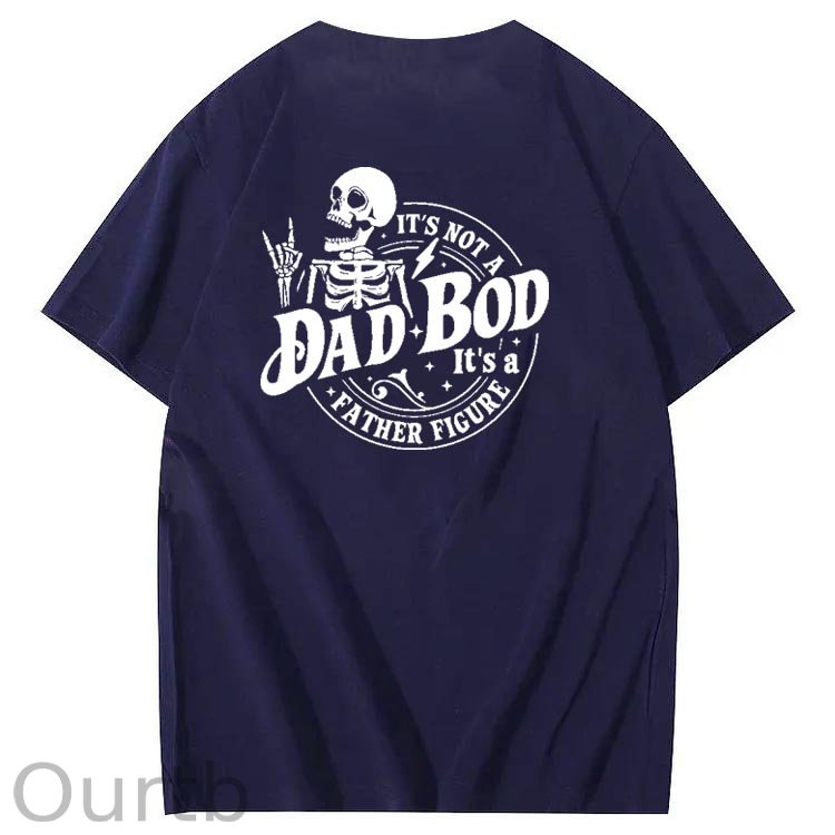 Dad Boo Pattern Print 100%Cotton T-Shirt