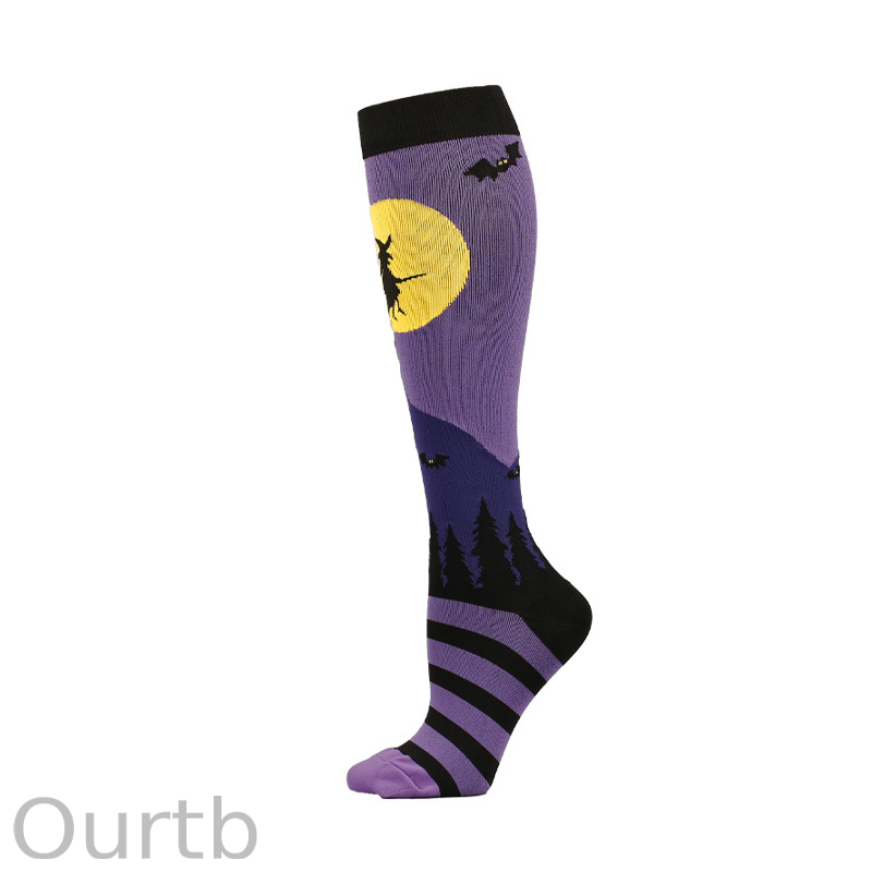 Halloween Fun Pattern High Socks