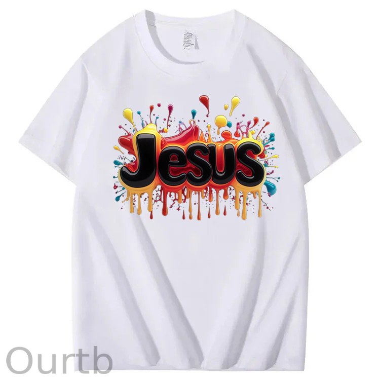 Jesus Geometric 100% Cotton T-Shirt