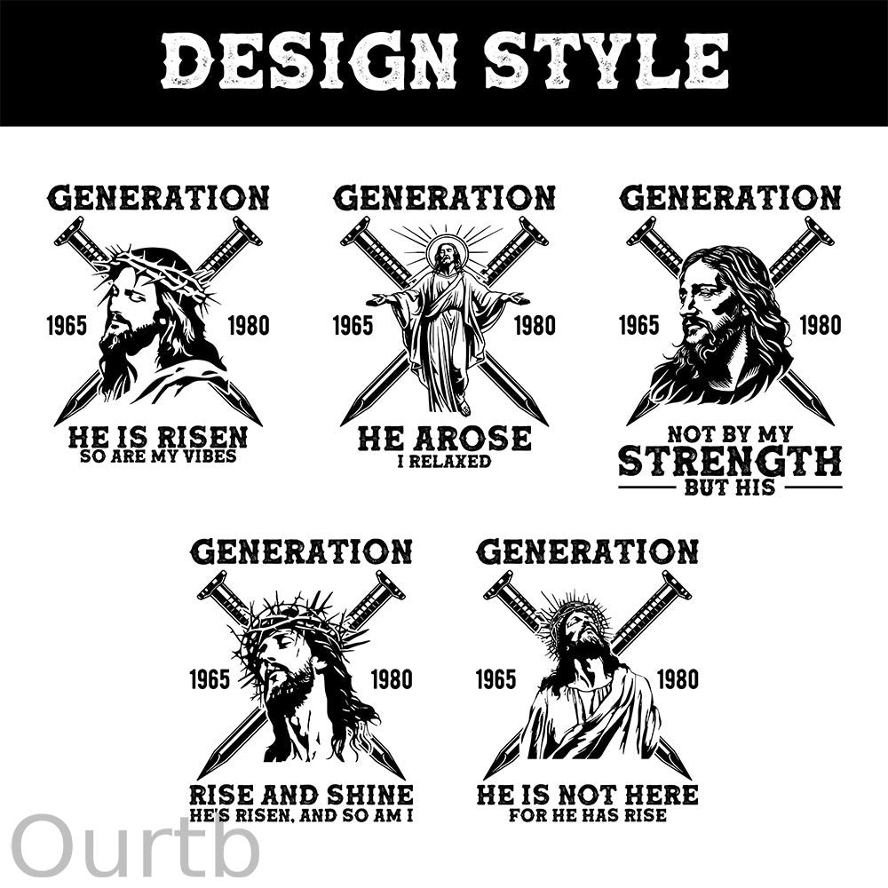 Double-Sided Generation X Custom Year T-shirt, Jesus Christian Shirt, Generation X T-Shirt