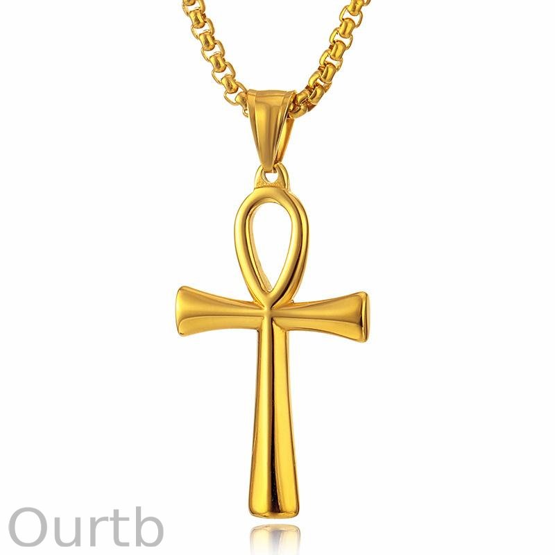 Vintage Casual Knot Cross Necklace 01193003TO