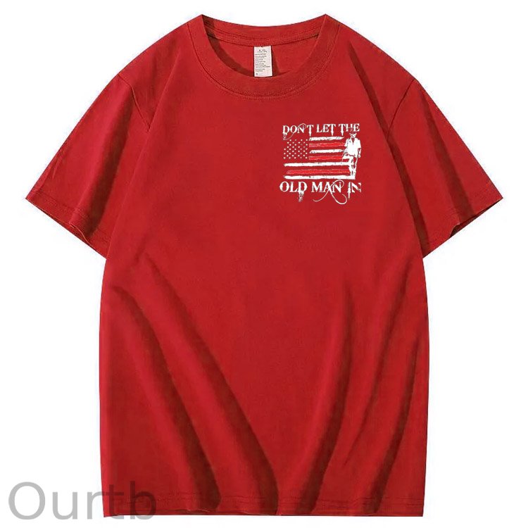 Vintage Don't Let The Old Man In Pattern 100&Cotton Print T-Shirt