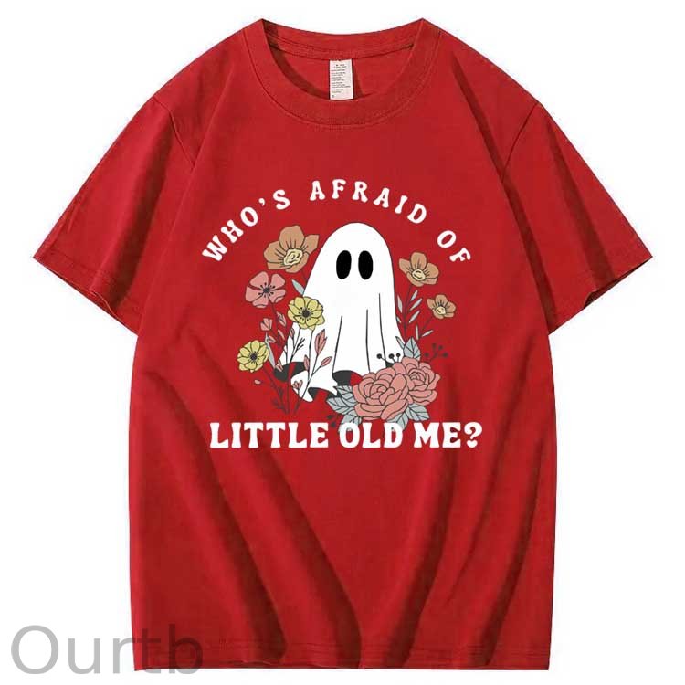 Halloween Who's  Afraid Of Little Old Me Pattern100% Cotton T-Shirt