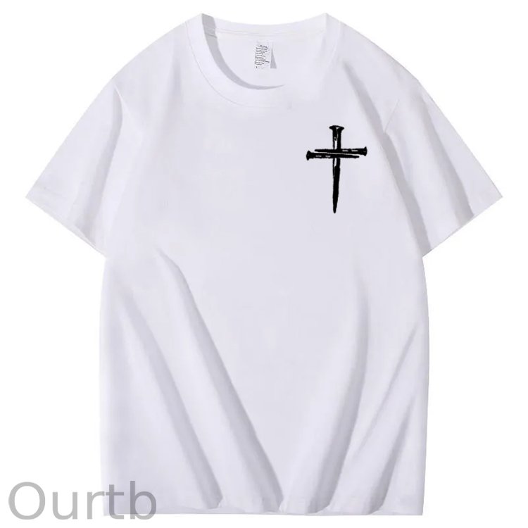 Bring Up My Past Jesus Pattern Print Crew Neck T-Shirt