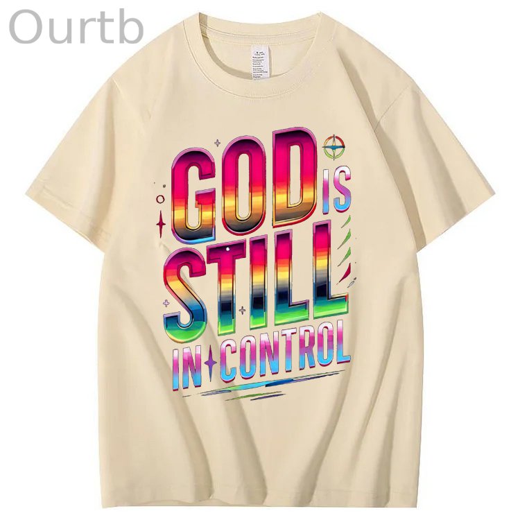 God Still In Control   Pattern100% Cotton T-Shirt