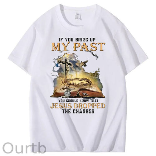 Bring Up My Past  You Should Know That  Pattern Print Crew Neck T-Shirt