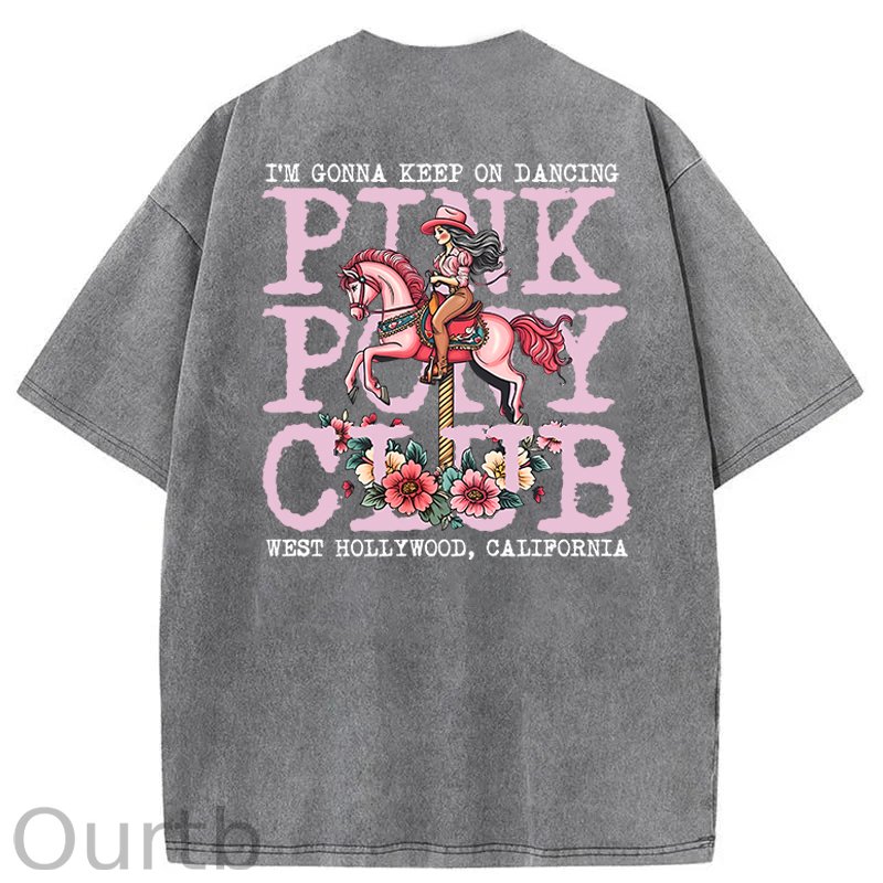 I'm Gonna Keep On Dacing Washed Cotton T-Shirt