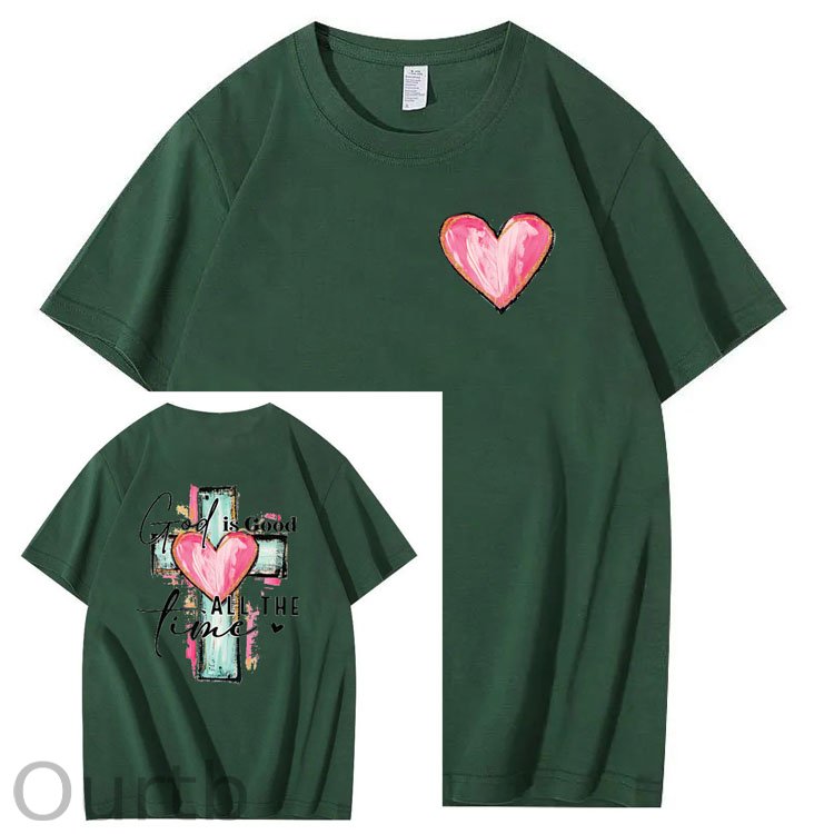 God Is Good Alll The Fine Pattern Print Crew Neck T-Shirt