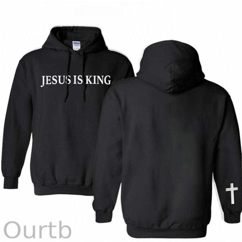 Jesus is King Pattern 100% 300g Cotton Classic Hoodie