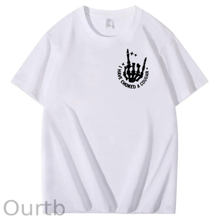 I Have Chocked A Cougar Pattern  Print 100%Cotton T-Shirt