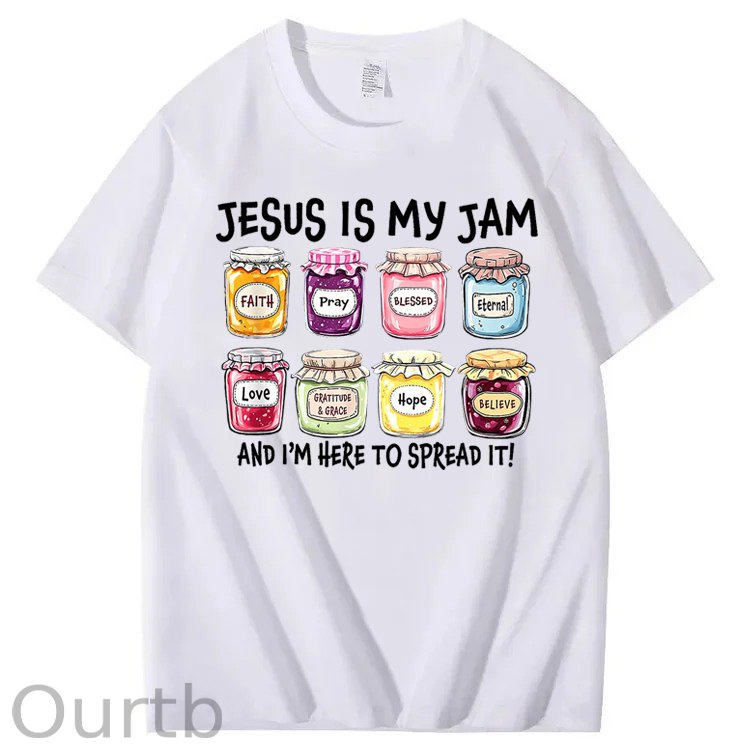 Jesus Is My Jam Christian 100% Cotton T-Shirt