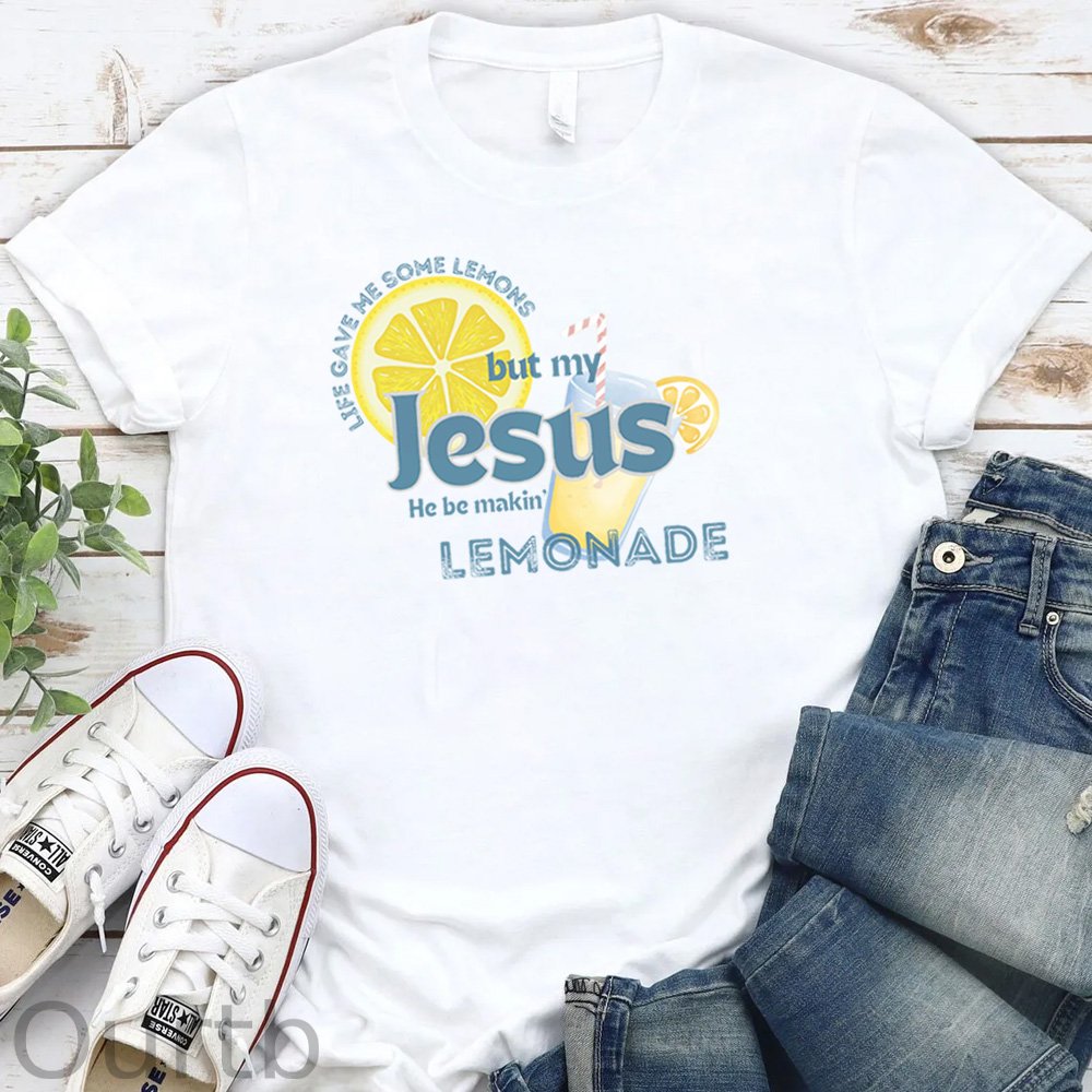 Women's Jesus Pattern Round-Neck T-Shirt