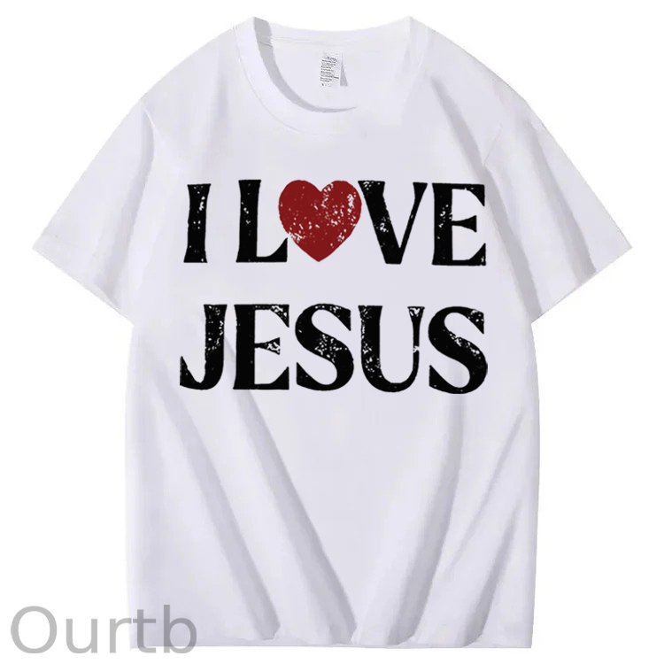 Vintage I Love Jesus 100% Cotton T-Shirt