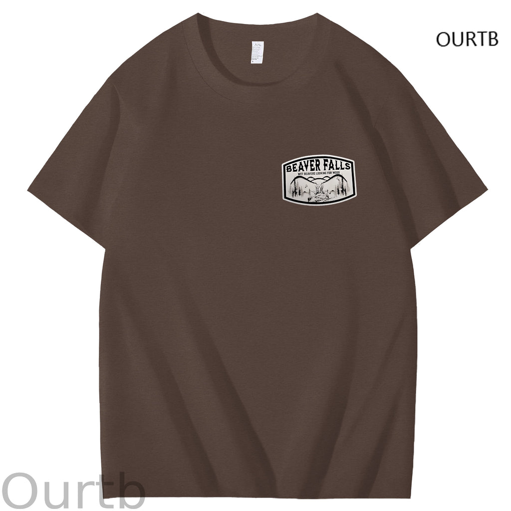 Beaver Falls No Place I'd Rather Come Funny Adoult Art Pattern Print T-Shirt