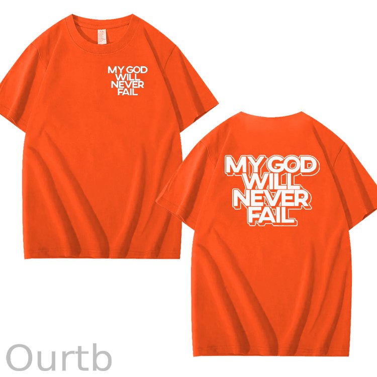 My God Will Never Fall Pattern 100% Cotton T-Shirt