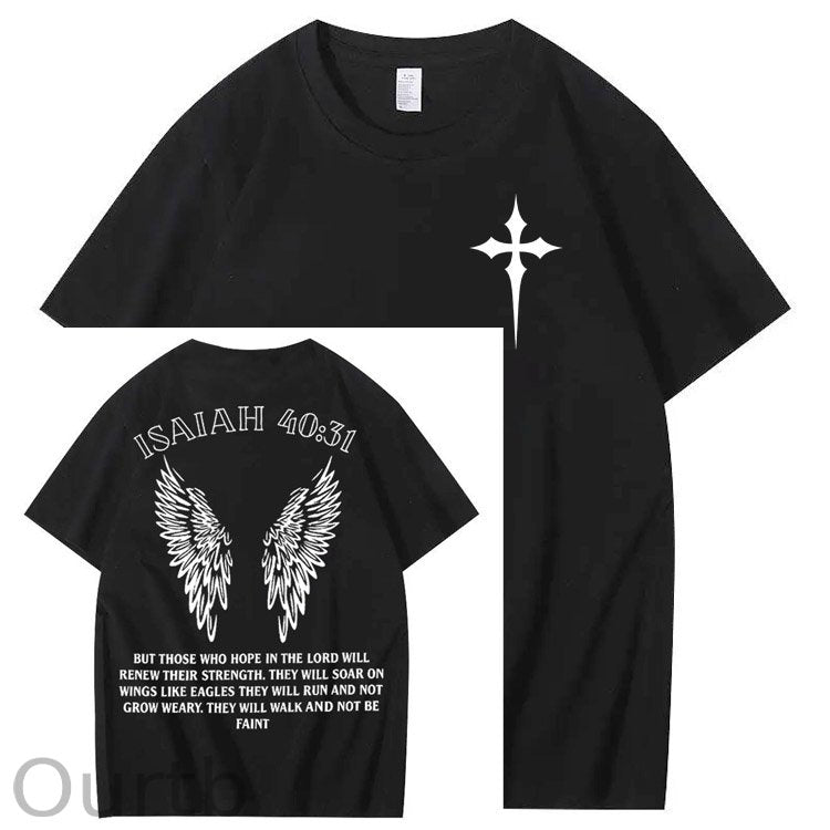ISAIAH 40:31 Pattern 100&Cotton Print T-Shirt