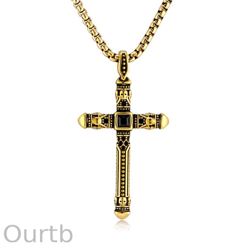 Retro Casual Personality Cross Necklace 48827160TO