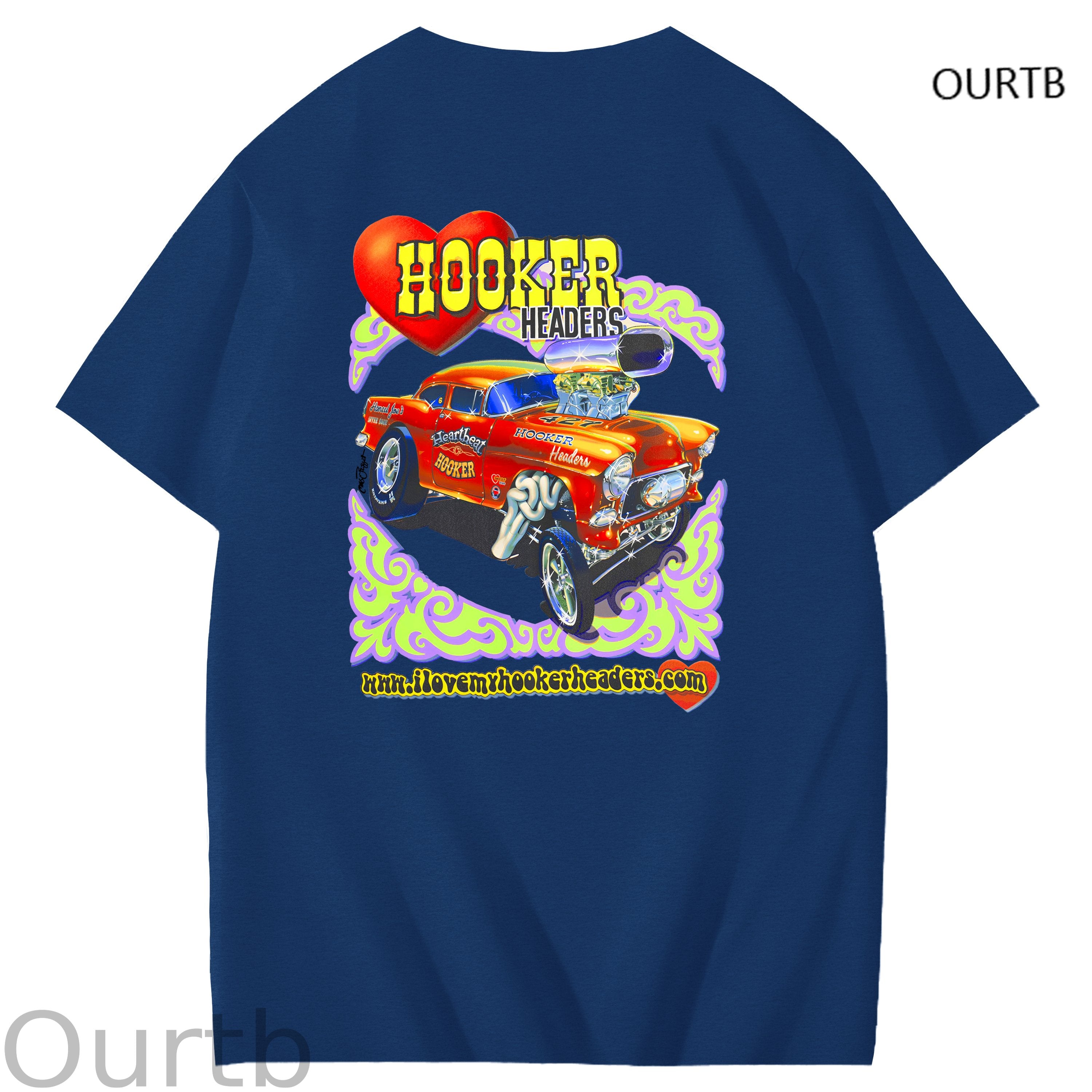 Hooker Headers Art Pattern Print T-Shirt