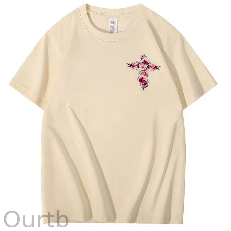 Hard Fought Pattern Print Crew Neck T-Shirt