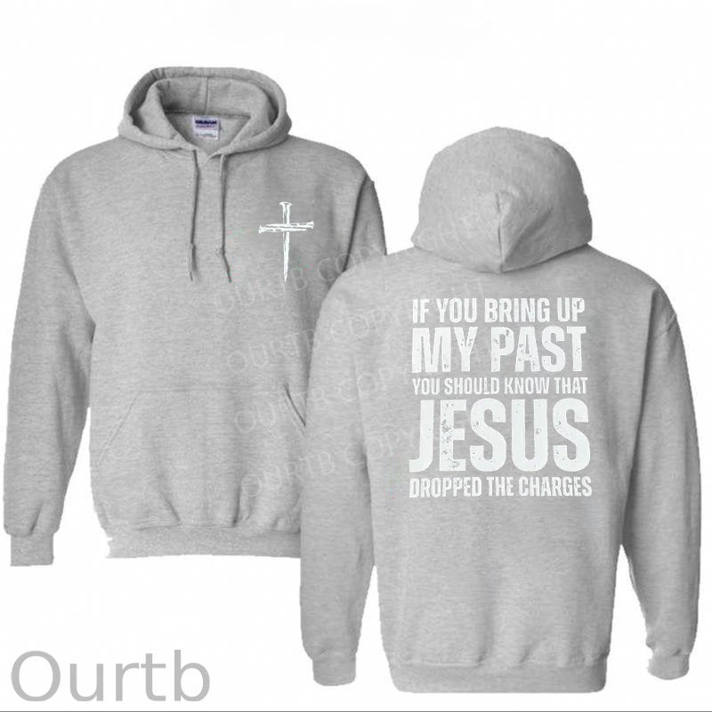 Jesus Pattern Printed Classics Hooded Sweatshirt