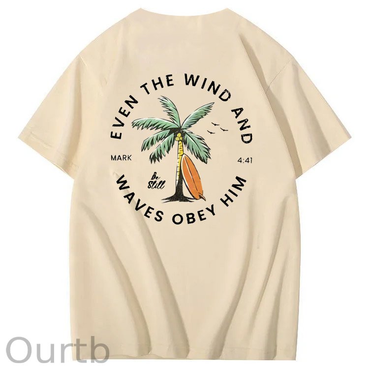 Be Still  Pattern Print 100%Cotton T-Shirt