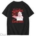 Old Row Smokin Meats And Clapping Cheeks Art Pattern Print T-Shirt