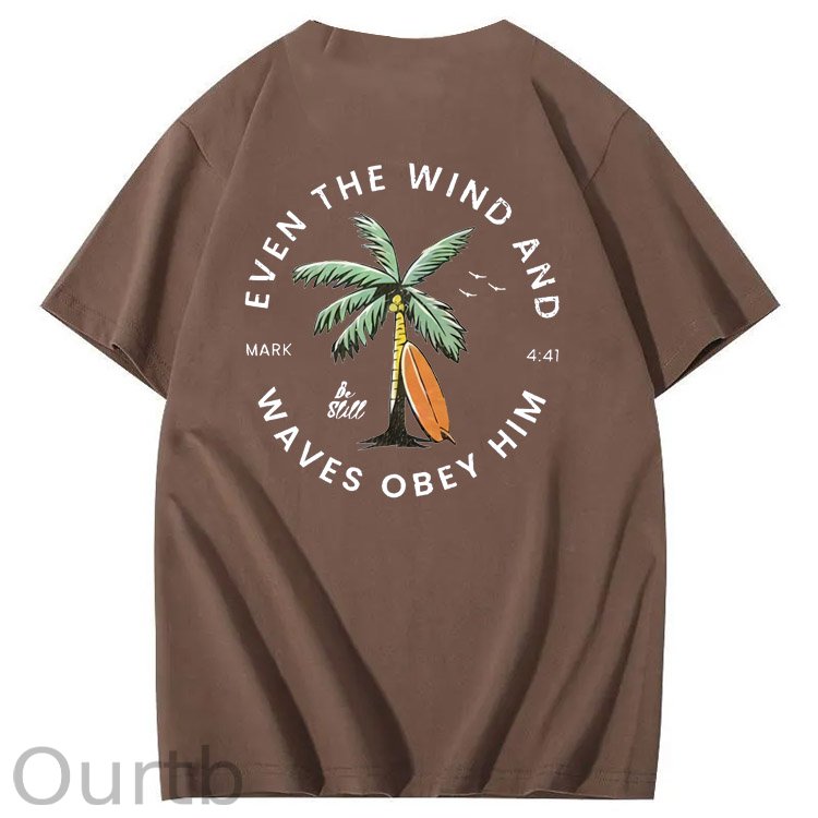 Be Still  Pattern Print 100%Cotton T-Shirt