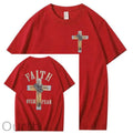 Faith Over Fear  Pattern Print 100%Cotton T-Shirt