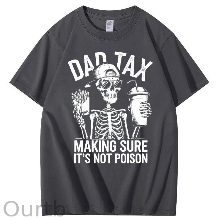 Cool Dad Tax Pattern Print 100%Cotton T-Shirt
