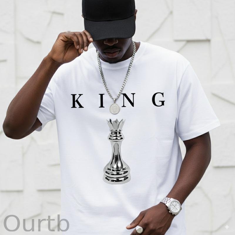 THE KING Men's 100% Cotton T-Shirt