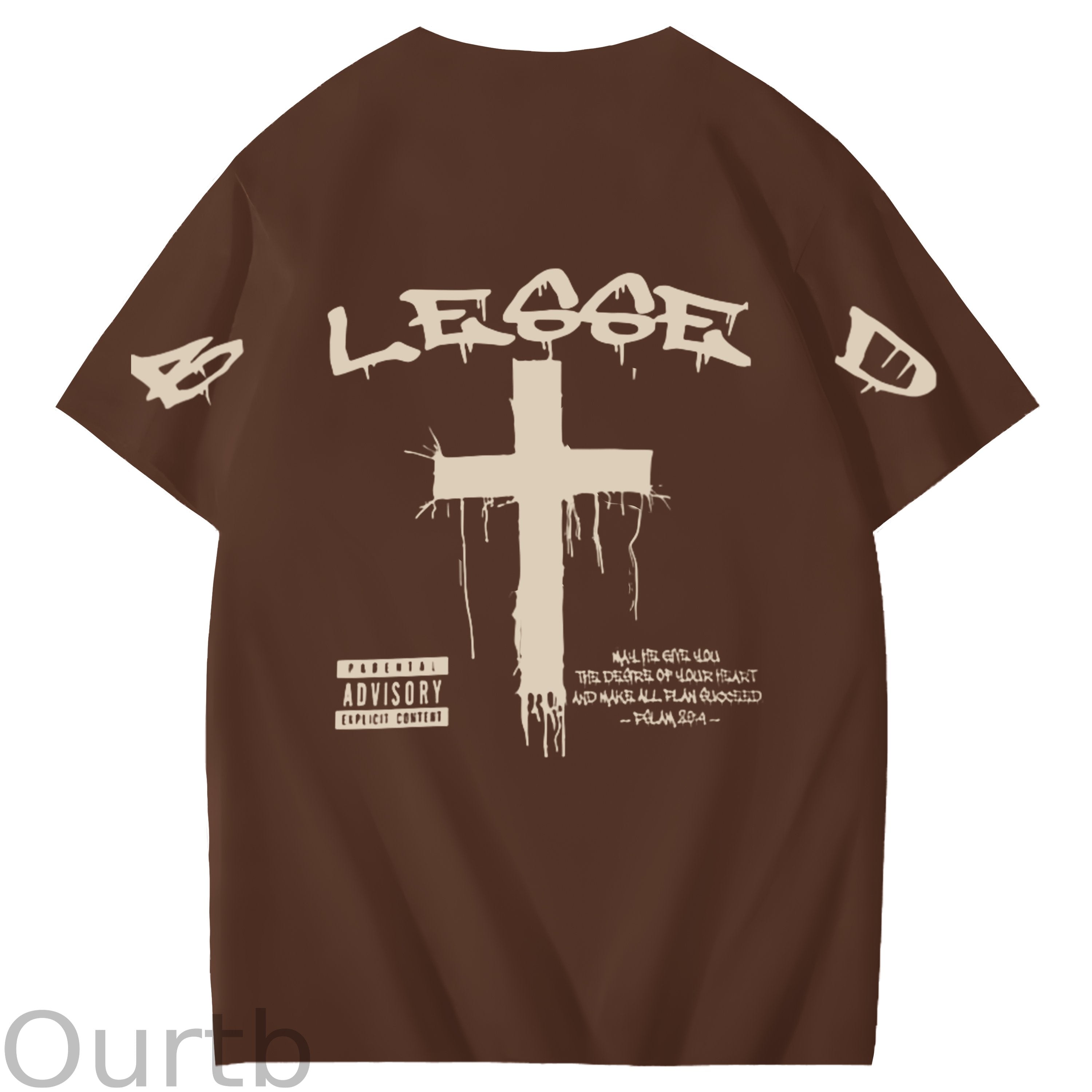 Blessed God Cross Jessus Faith Art Pattern Print T-Shirt