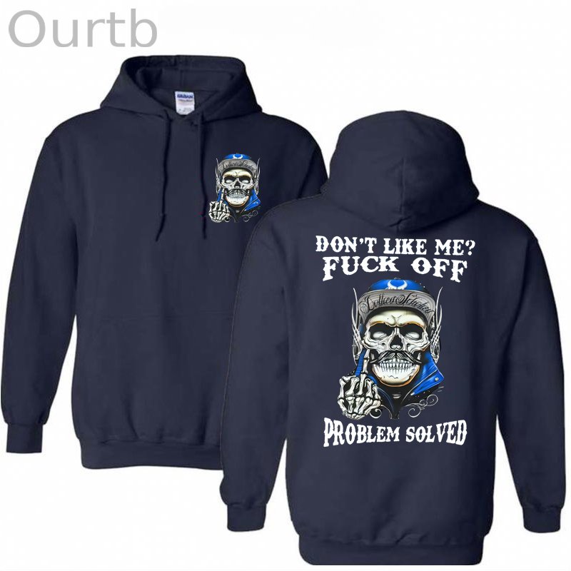 Don't Like Me Fuck Off Problem Solved Pattern Classic Hoodie