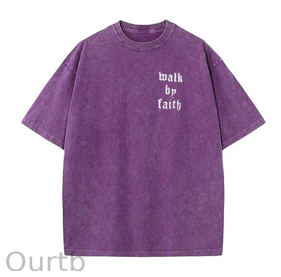 Jesus Pint Pattern Crew Neck T-Shirt