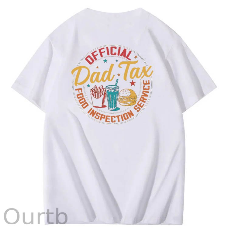 Official Dad Tax Pattern Print 100%Cotton T-Shirt