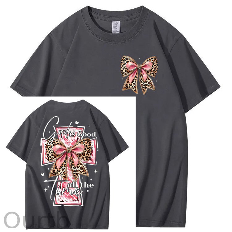 God Is Good All The Time Pattern Print 100%Cotton T-Shirt